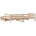 vidaXL Lit de jour avec gigogne et tiroirs sans matelas 80x200 cm