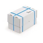 Caisse carton télescopique blanche simple cannelure 21 5x15 5x5/9 cm (lot de 25)