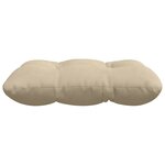 vidaXL Coussins de siège 4 Pièces Crème 40 x 40 cm Tissu en microfibre