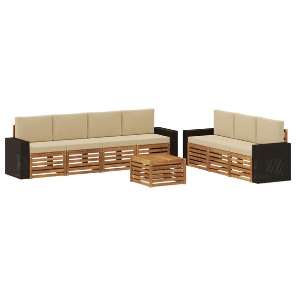 vidaXL Ensembles de canapés 8 pc Bois d'Acacia Massif