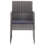 vidaXL Ensemble à Manger de jardin 7Pièces Résine tressée Anthracite gris