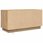 vidaXL Meuble TV avec éclairages LED chêne artisanal 100x41x50 cm