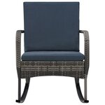 vidaXL Chaise à bascule de jardin Résine tressée Anthracite