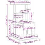 vidaXL Arbre à chat avec griffoirs en sisal crème 83 5 cm