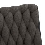 vidaXL Chaise pivotante de bureau gris foncé bouclé comme laine tissu