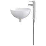 vidaXL Lavabo de salle de bains Chrome 35 5 x 35 5 x 14 5 cm métal