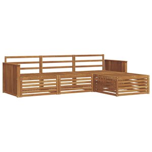vidaXL Ensemble de canapés d'extérieur Naturel 249 5 x 162 5 x 73 cm