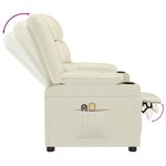 vidaXL Fauteuil de massage électrique Crème Similicuir