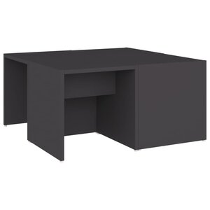 vidaXL Tables basses 4 Pièces gris 33x33x33 cm bois d'ingénierie