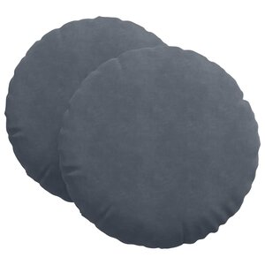 vidaXL Coussins de siège 2 Pièces Gris foncé Ø 40 x 13 cm Velours
