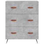 vidaXL Buffet haut Gris béton 69 5x34x180 cm Bois d'ingénierie