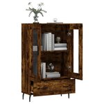 vidaXL Buffet haut chêne fumé 69 5x31x115 cm bois d'ingénierie
