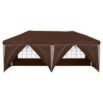 vidaXL Tente de fête pop-up 575 x 288 x 245 cm Marron