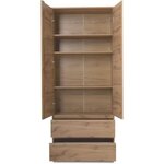 Armoire IMAGE 7 - chêne - 2 portes + 2 tiroirs - 80 x 191 x 40 cm