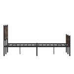 vidaXL Cadre de lit en métal sans matelas chêne fumé 140x200 cm