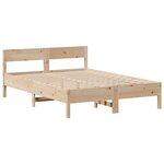 vidaXL Lit bibliothèque sans matelas 135x190 cm bois de pin massif