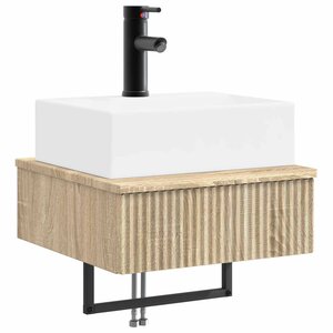 vidaXL Basin de lavage mural Chêne Sonoma 40 x 41 x 39 cm