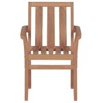 vidaXL Chaises de jardin empilables avec coussins lot de 6 Teck solide