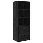vidaXL Bureau avec rangement 2 Pièces Chêne noir 100 x 50 x 76 cm