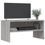 vidaXL Meuble TV sonoma gris 80x40x40 cm bois d'ingénierie