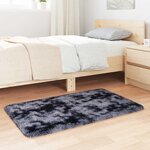 vidaXL Tapis Shaggy à poils longs NAVARRA gris foncé 60x100 cm