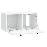 vidaXL Meuble TV mural 59 5 x 31 x 30 cm Blanc Bois d'ingénierie