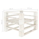 vidaXL Fauteuil palette de jardin Bois Blanc