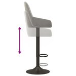 vidaXL Tabourets de bar lot de 2 gris clair velours