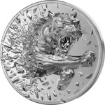 Pièce de monnaie en Argent 5000 Togrog g 250 Millésime 2025 BURST TIGER