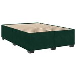 vidaXL Sommier à lattes de lit et matelas Vert foncé 140x200cm Velours
