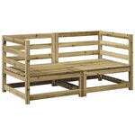 vidaXL Salon de jardin 2 Pièces bois de pin imprégné