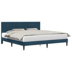 vidaXL Cadre de lit avec tête de lit Bleu 200 x 200 cm Velours