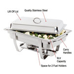 Chafing dish gn1/1 milan - olympia -  - acier inoxydable9 332x590x270mm