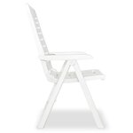 vidaXL Chaises inclinables de jardin 6 Pièces Plastique Blanc