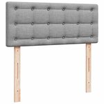 vidaXL Lit ottoman avec matelas gris clair 120x200 cm tissu
