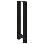 vidaXL Pieds de table de bar Noir 2 pièces 40 x (100-101) cm Acier