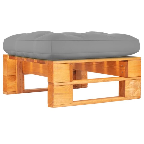 vidaXL Pouf palette de jardin marron miel bois de pin imprégné