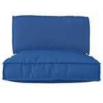 vidaXL Set de coussins de palette 2 Pièces Bleu royal 80 x 80 x 12 cm