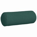 vidaXL Coussins d'accent 2 Pièces Vert foncé Ø 25 x 70 cm tissu