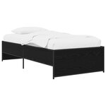vidaXL Cadre de lit Chêne noir 80 x 200 cm Bois d'ingénierie