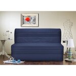 JOÉ Banquette BZ 3 places - Tissu bleu marine - 143 x 97 cm