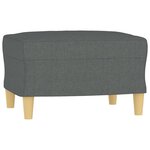 vidaXL Ensemble de canapés 3 Pièces coussins gris foncé tissu