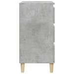 vidaXL Table de chevet gris béton 40x35x70 cm bois d'ingénierie