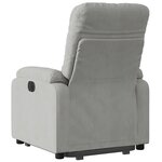 vidaXL Fauteuil inclinable gris clair tissu microfibre