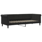 vidaXL Lit de jour avec matelas noir 80x200 cm velours