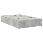 vidaXL Cadre de lit avec rangement Gris béton 120 x 200 cm