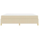 vidaXL Cadre de lit avec matelas Crème 200 x 200 cm tissu