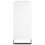 vidaXL Armoire à disques blanc brillant 84 5x38x89cm bois d'ingénierie