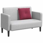 vidaXL Coussin de Dos Bordeaux 60 x 50 cm Tissu en velours côtelé