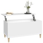 vidaXL Table basse Blanc 90x44 5x45 cm Bois d'ingénierie